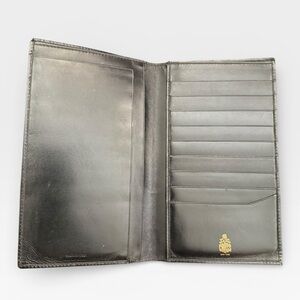 Vintage Mark Cross men’s leather breast pocket wallet Black